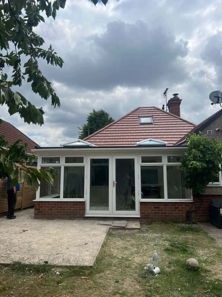 This is a photo of a hipped roof on a bungalow that has just had roof repairs carried out. Works carried out by MCM Roofing Repairs Wimborne